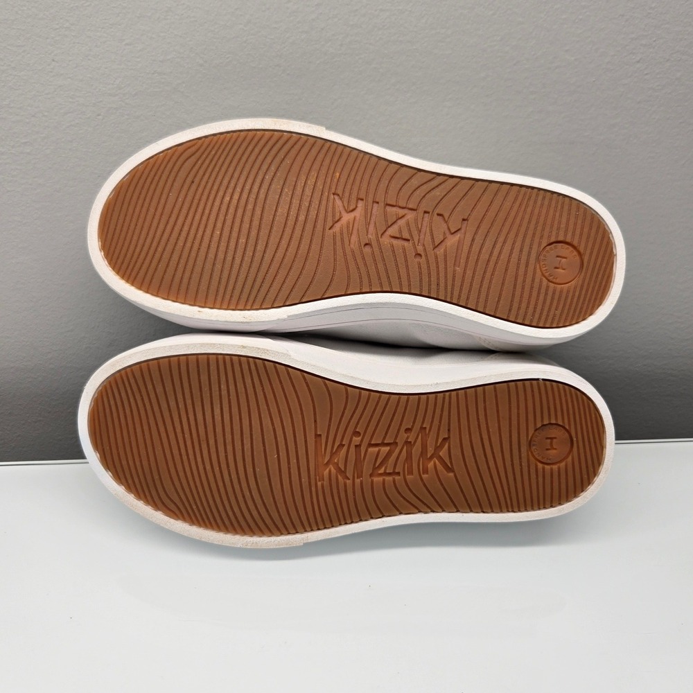Kizik Irvine Sneakers Women 8.5W Ivory White Canvas Hands Free Slip On Lace Up - Picture 5 of 9